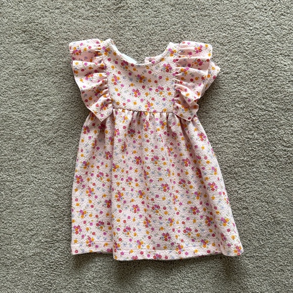 Zara Floral Printed Jacquard Dress - Picture 4 of 6